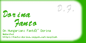 dorina fanto business card